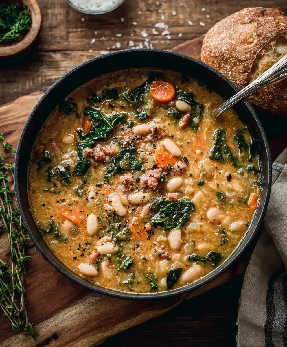 Hearty Tuscan White Bean Soup - Easy Comfort Food