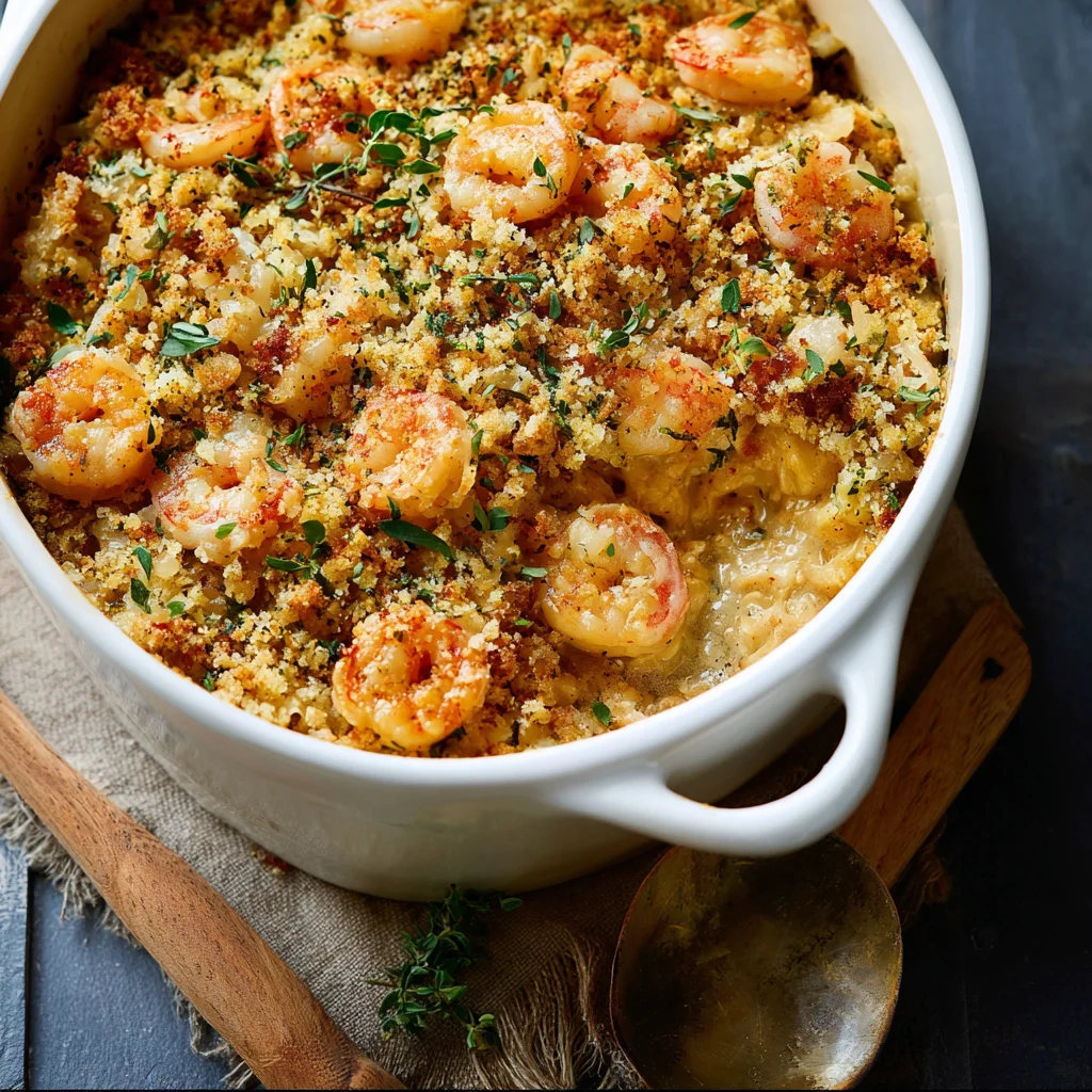 Easy Creamy Shrimp Casserole Recipe