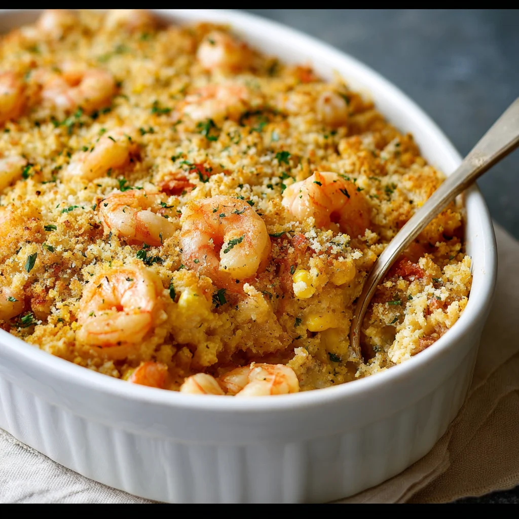 Easy Creamy Shrimp Casserole Recipe