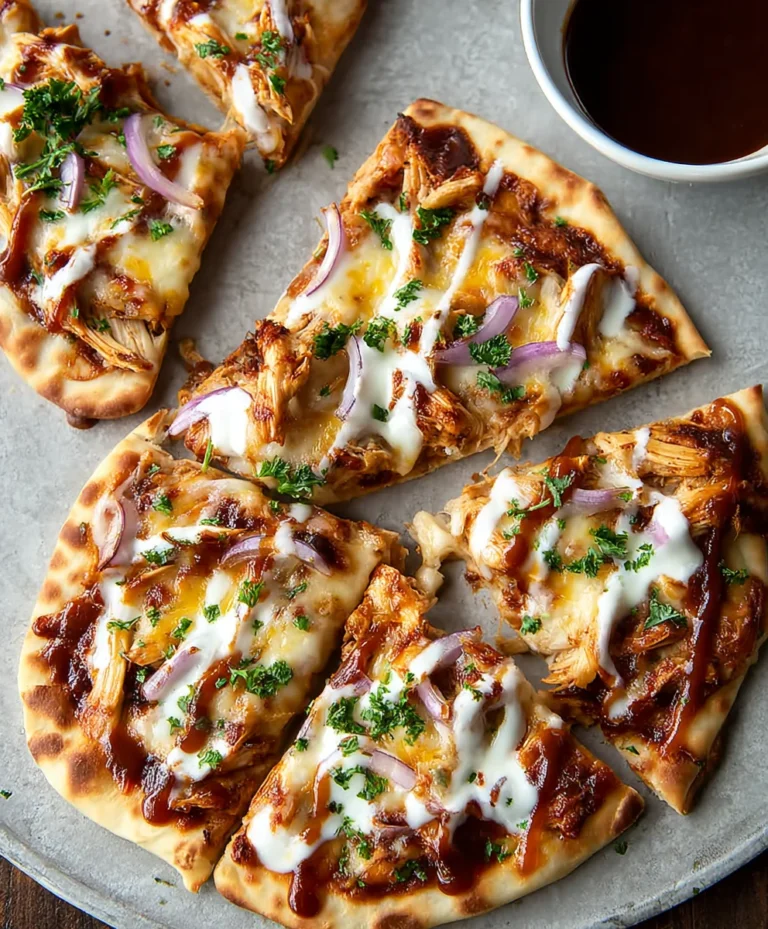 Easy BBQ Chicken Naan Pizza Recipe