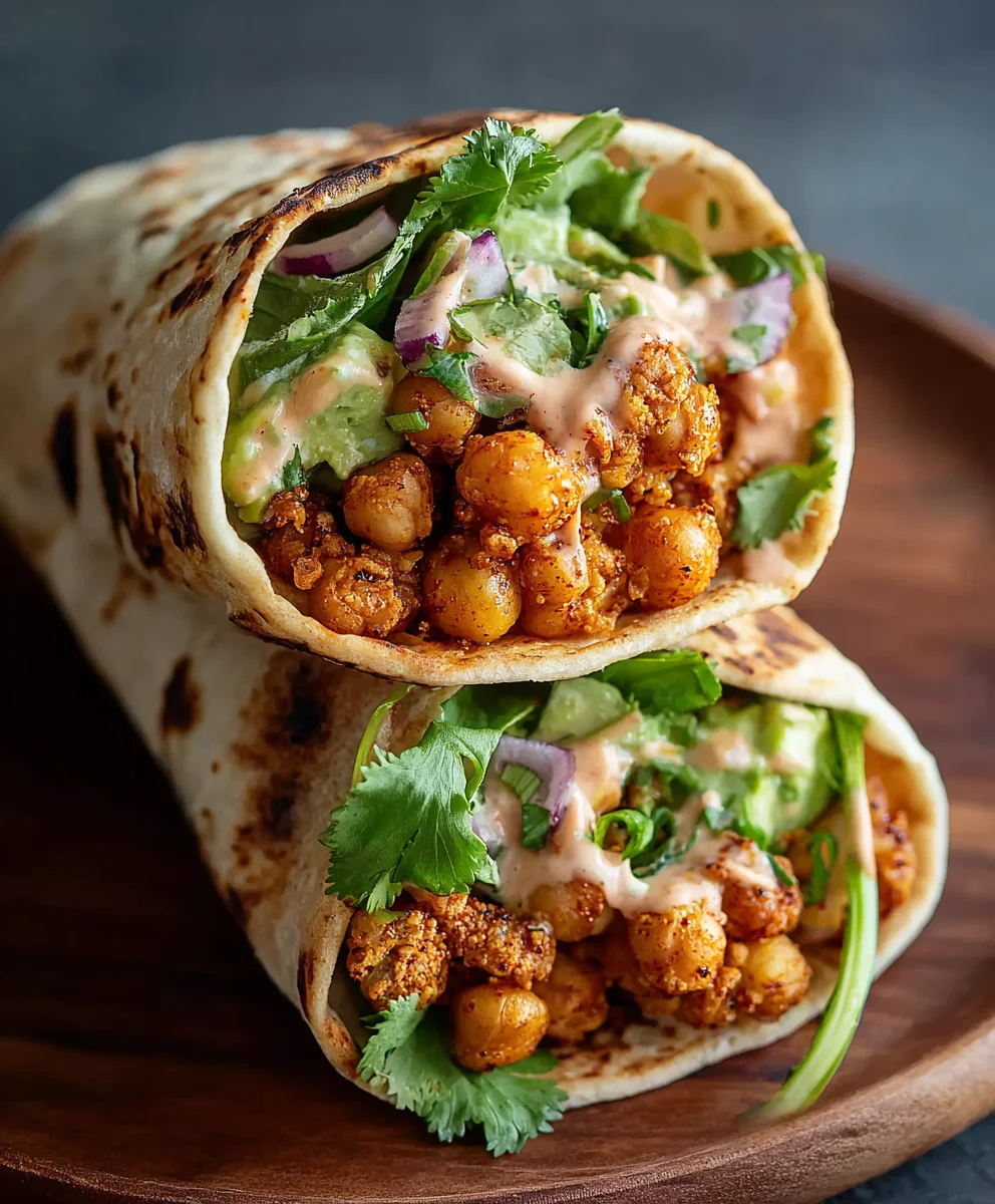 Spicy Chili Lime Chickpea Wrap - Quick & Easy Recipe