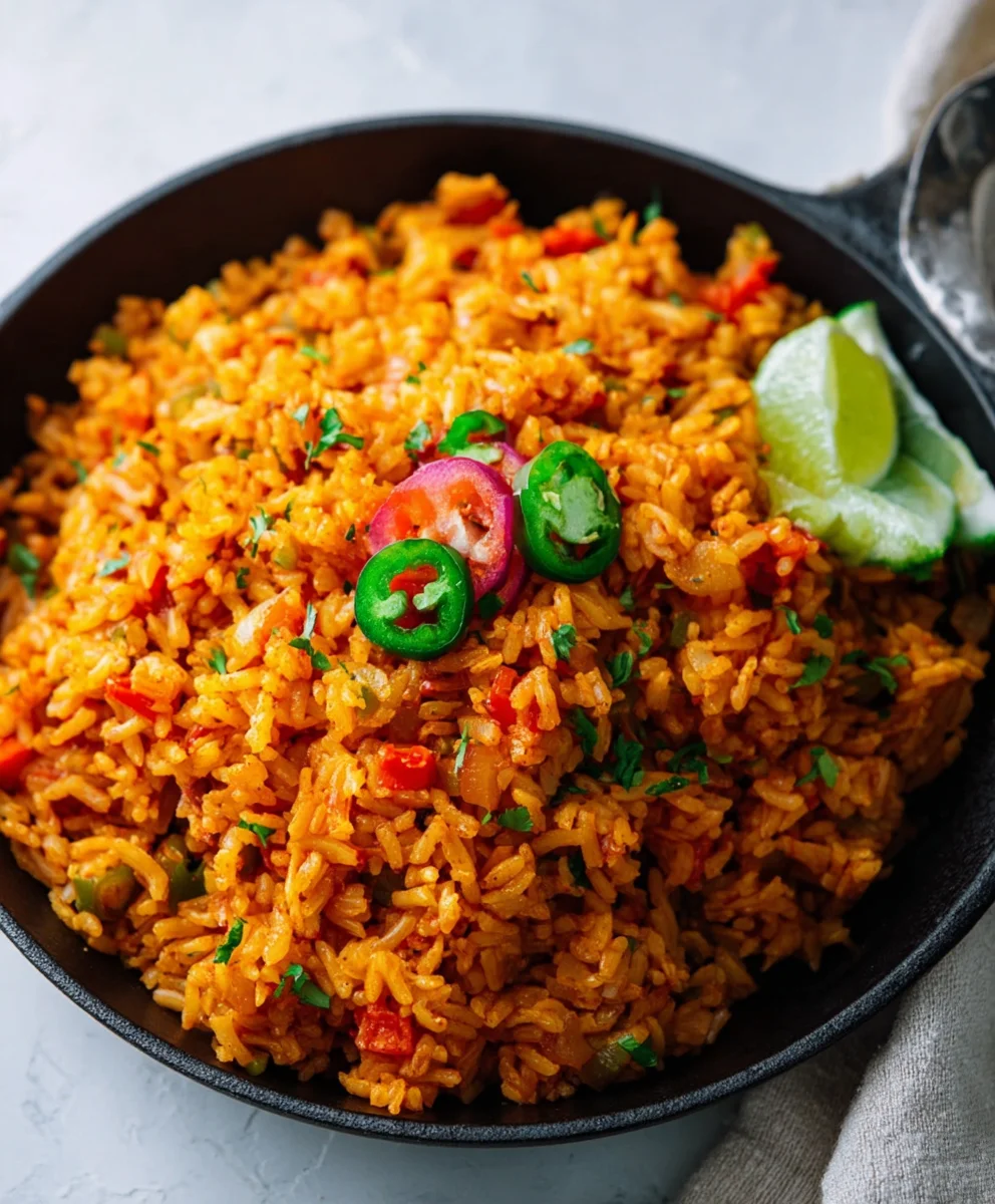 Easy Flavorful Mexican Rice- Delicious Beef Version