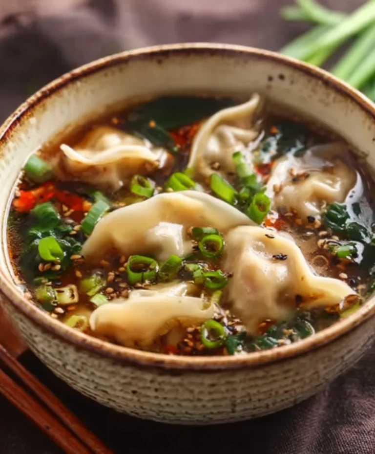 Hearty Beef Potsticker Soup Recipe- Comfort in a Bowl