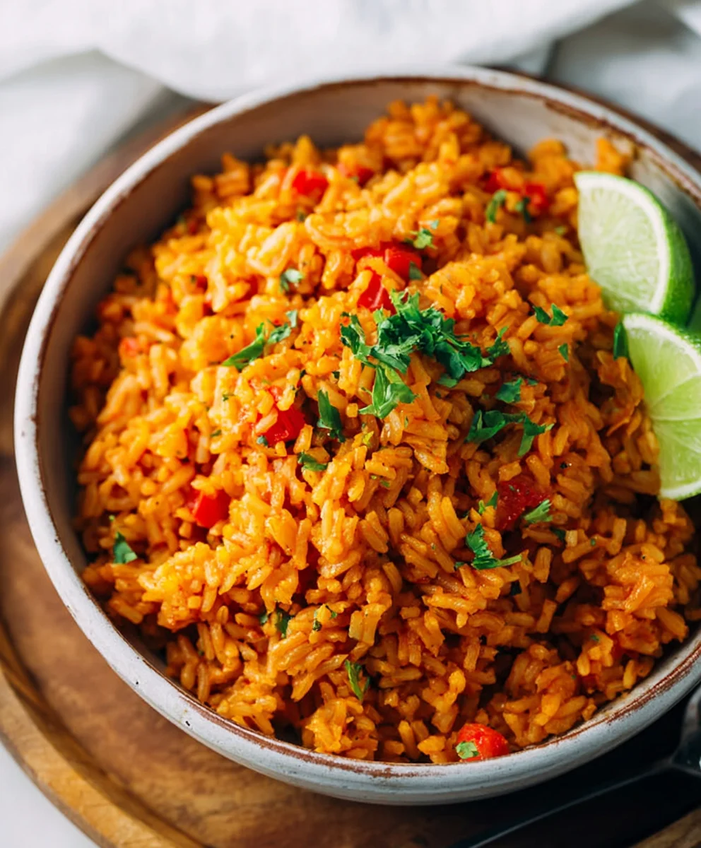Easy Flavorful Mexican Rice- Delicious Beef Version
