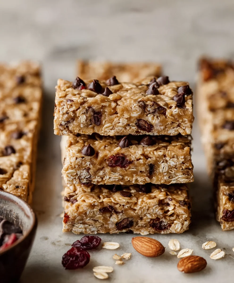 Soft-Baked Peanut Butter Granola Bars- Easy Recipe