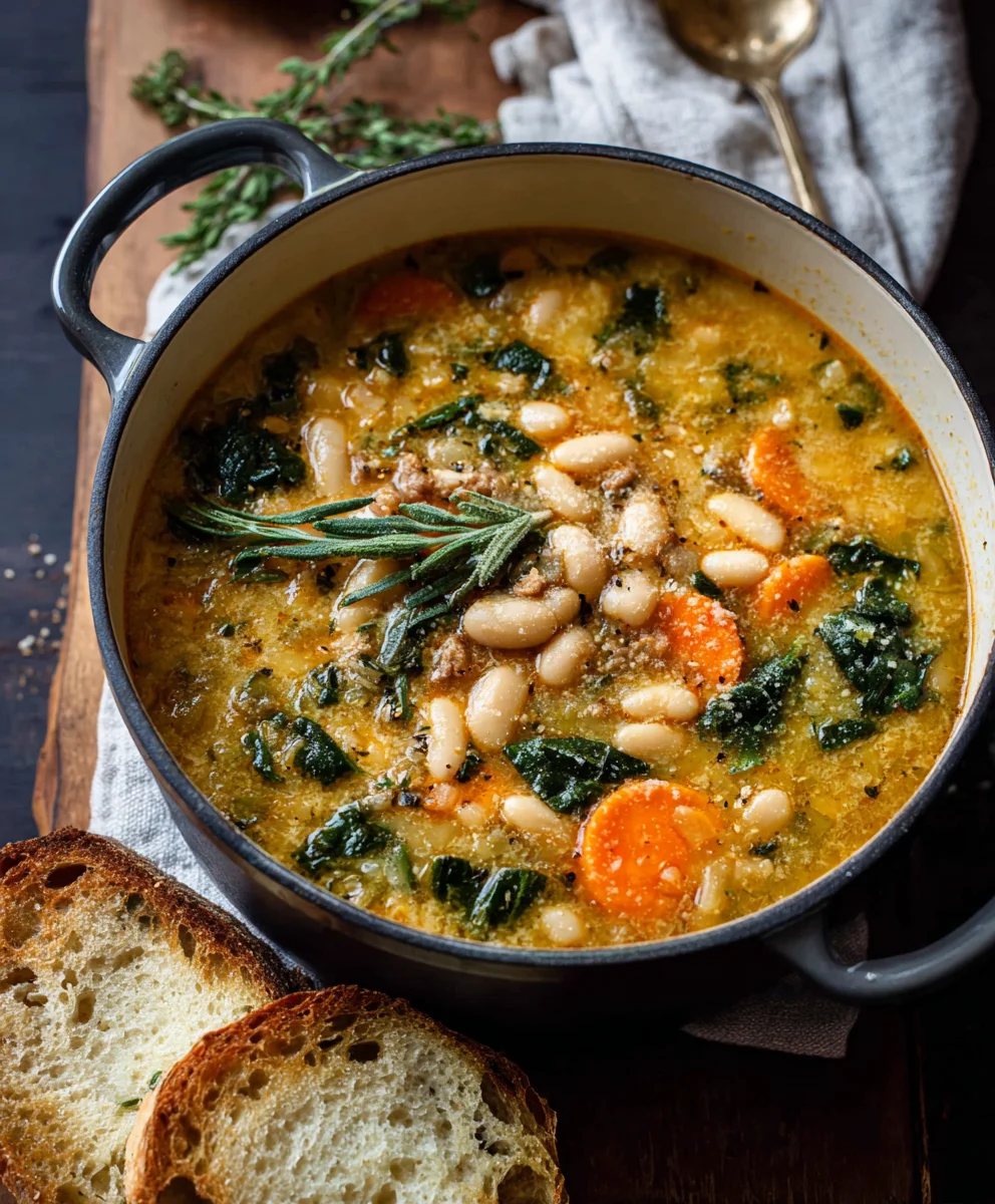 Hearty Tuscan White Bean Soup - Easy Comfort Food