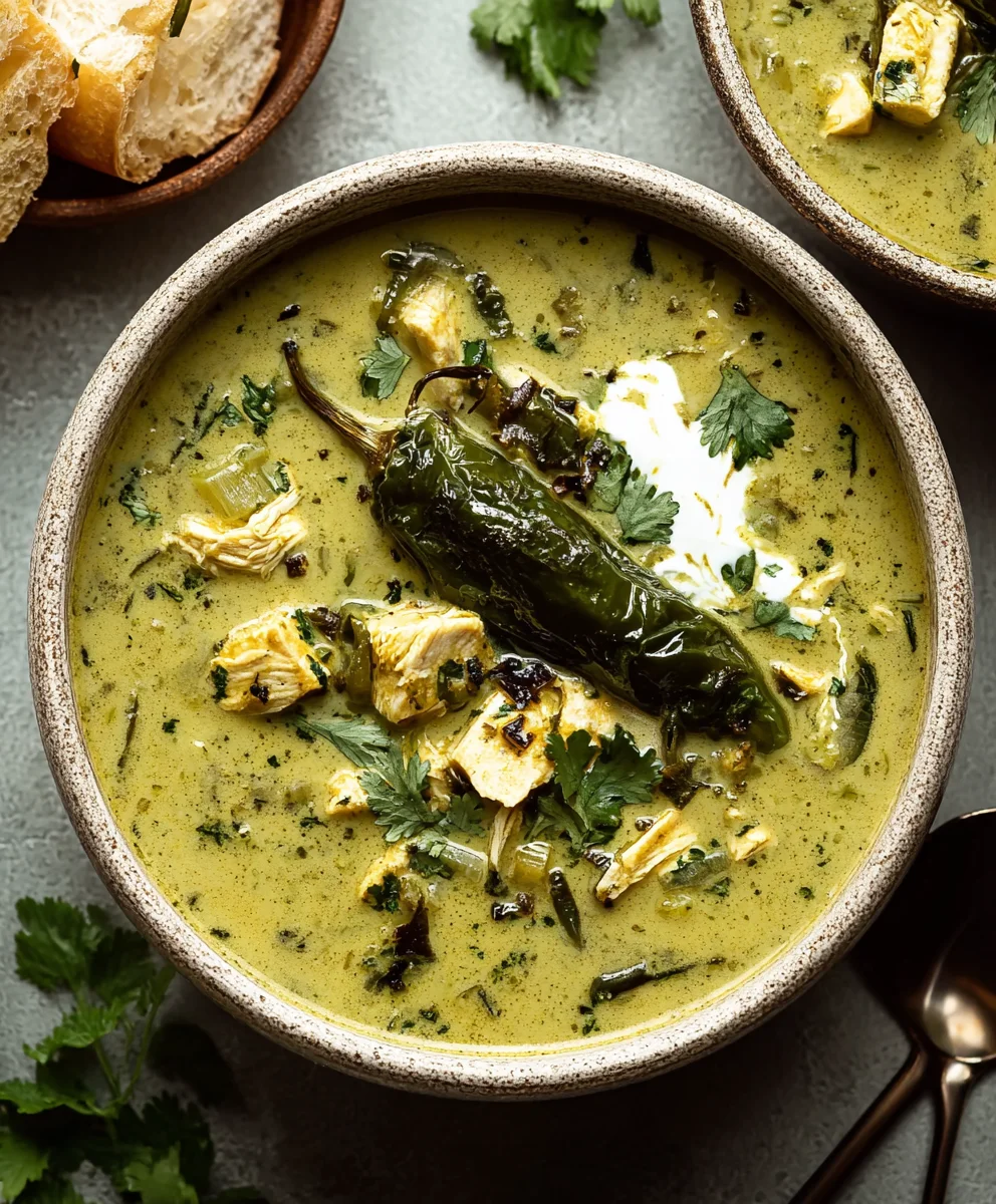 Mouthwatering Roasted Poblano Soup-Ultimate Comfort Food