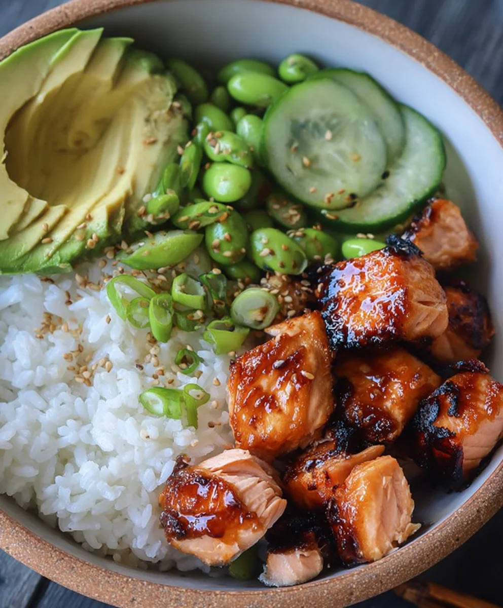 Gluten-Free Teriyaki Salmon Sushi Bowl Recipe