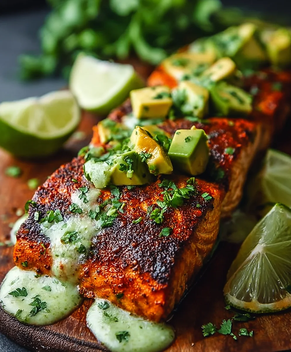 Cajun Salmon Avocado Lime Healthy Recipe