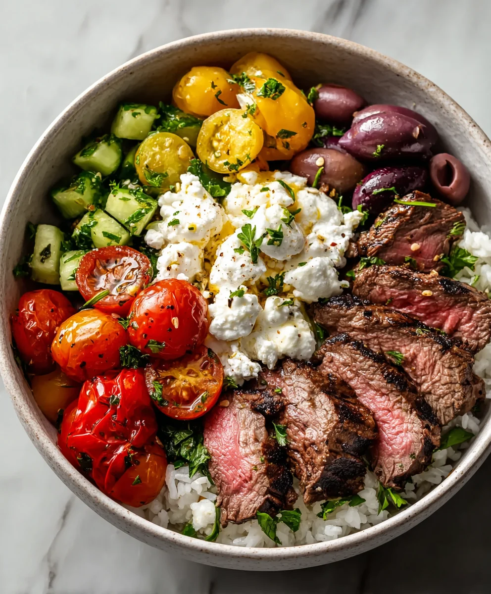 Mediterranean Beef Bowl Recipe- Easy & Flavorful