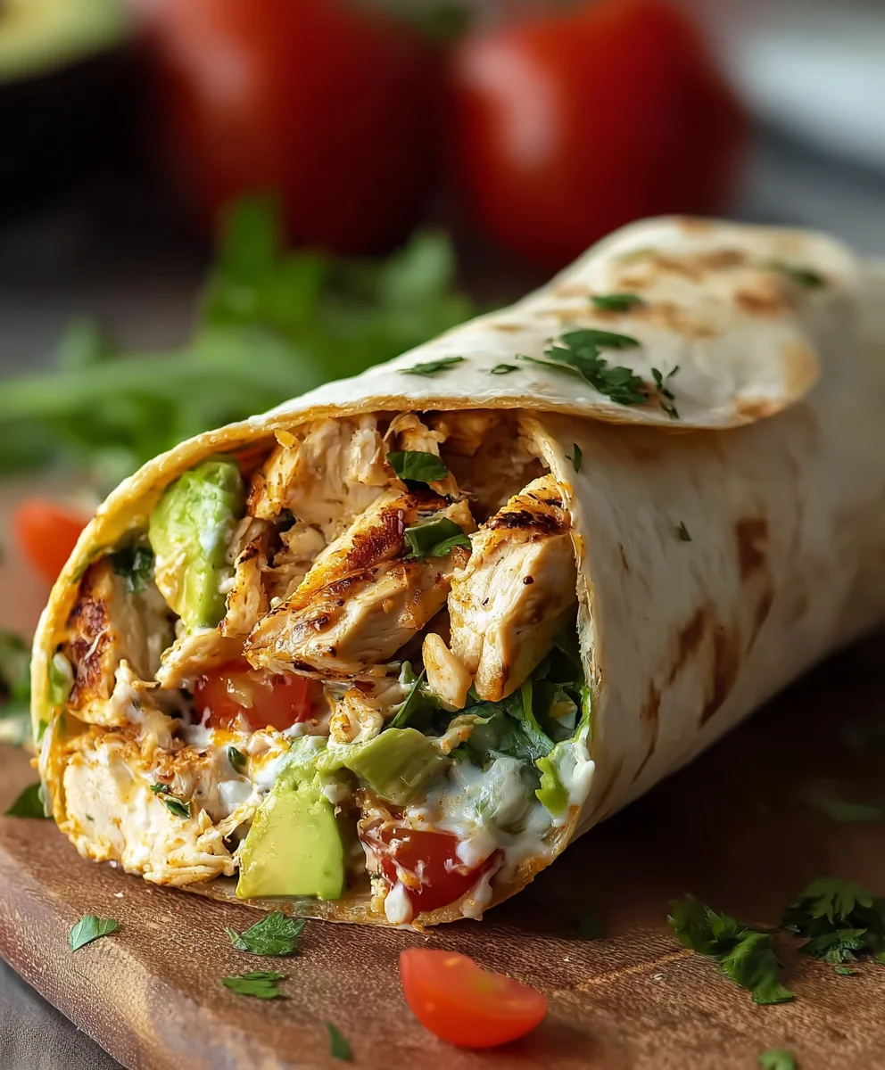 Easy Chicken Avocado Wrap Recipe-Quick Healthy Lunch