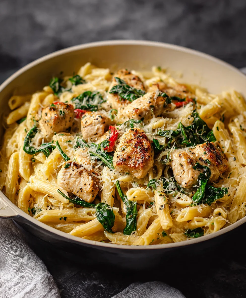 Healthy Garlic Parmesan Chicken Pasta Recipe