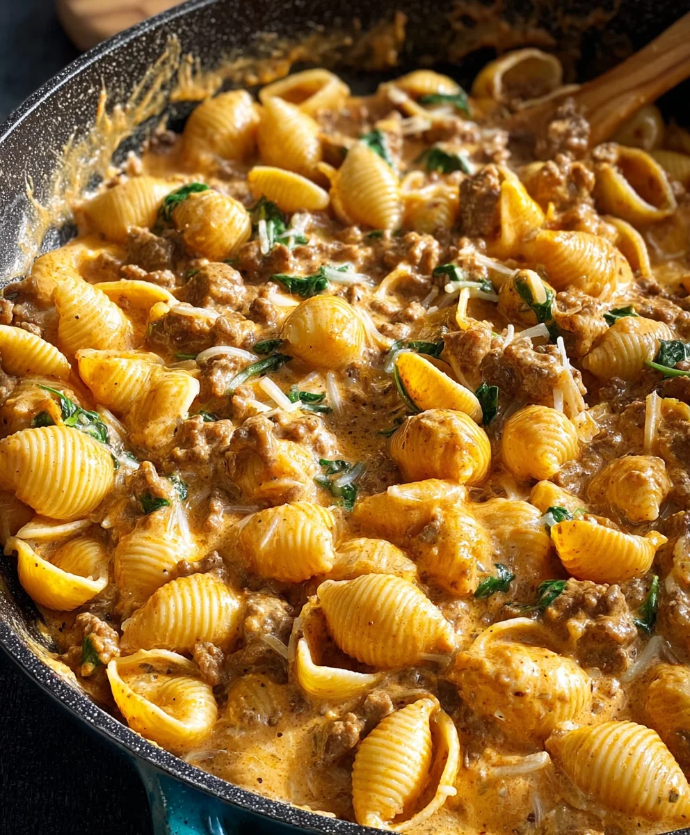 Creamy Beef and Shells Recipe-Easy & Delicious