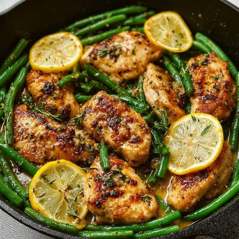 Lemon Garlic Butter Chicken-Green Beans Skillet