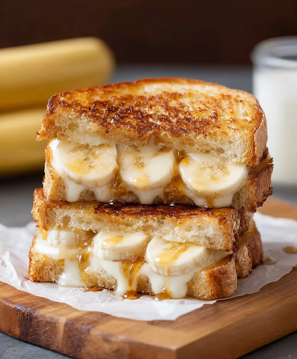 Honey Banana Grilled Cheese - Sweet & Savory Melt