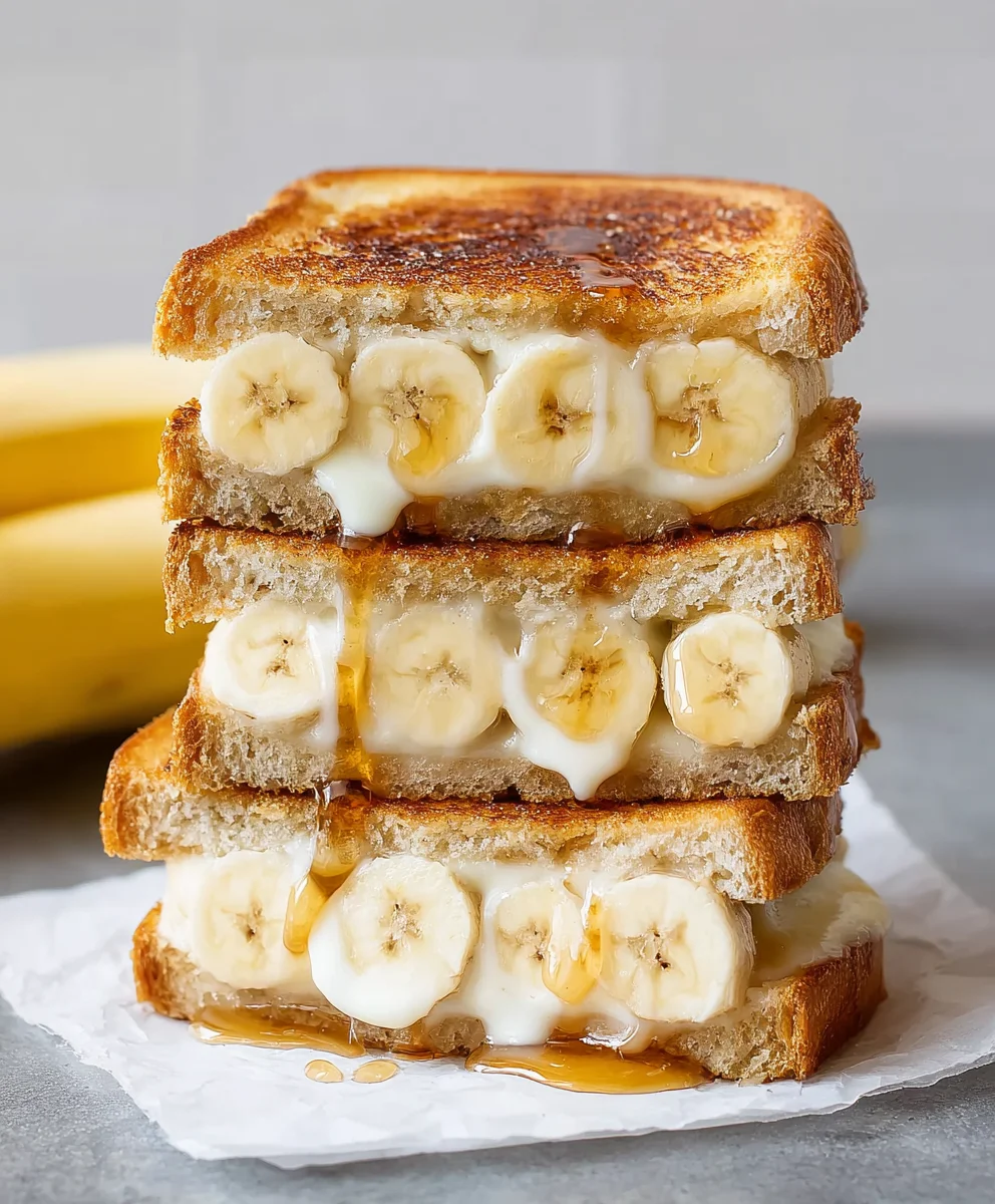 Honey Banana Grilled Cheese - Sweet & Savory Melt
