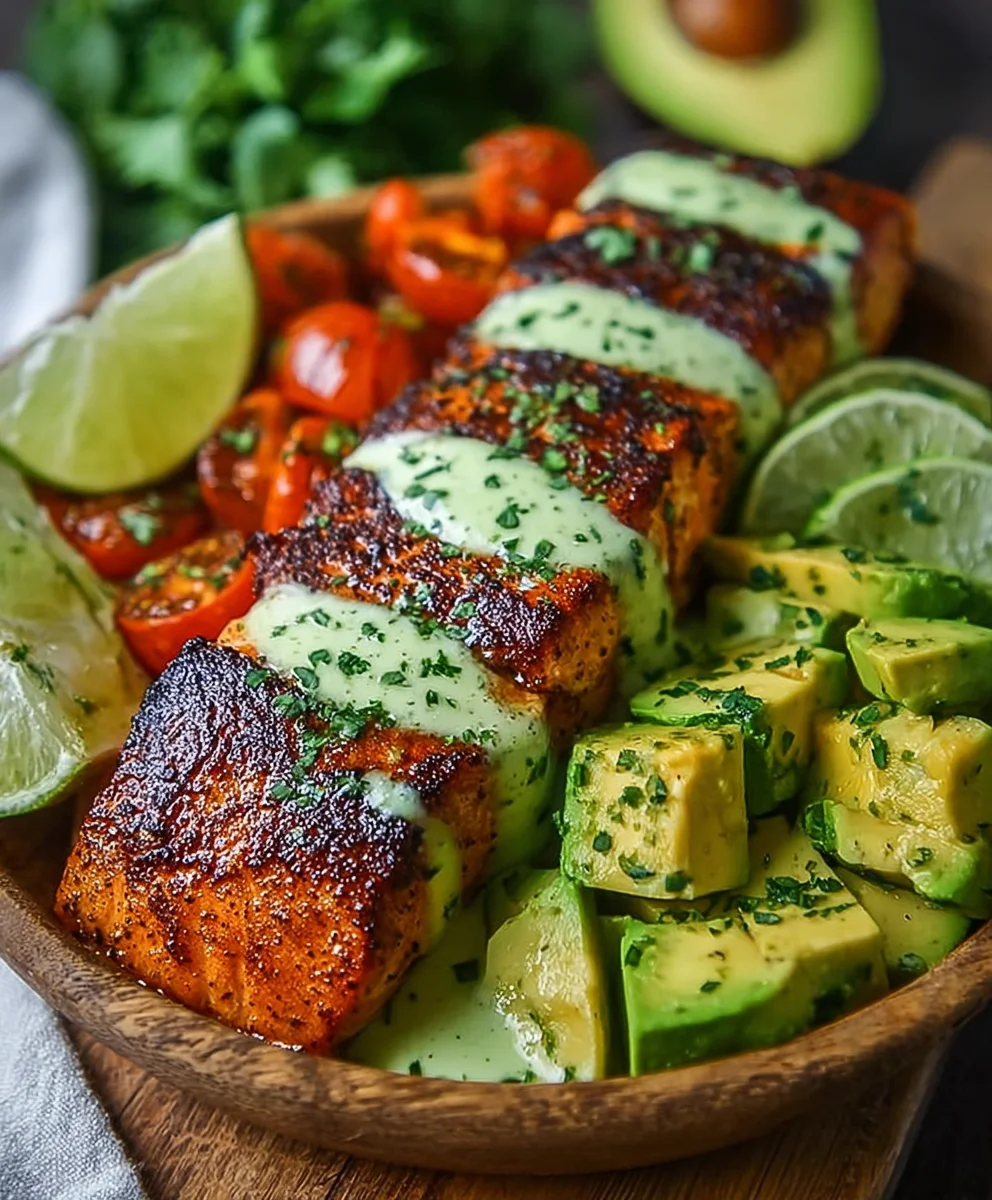 Cajun Salmon Avocado Lime Healthy Recipe