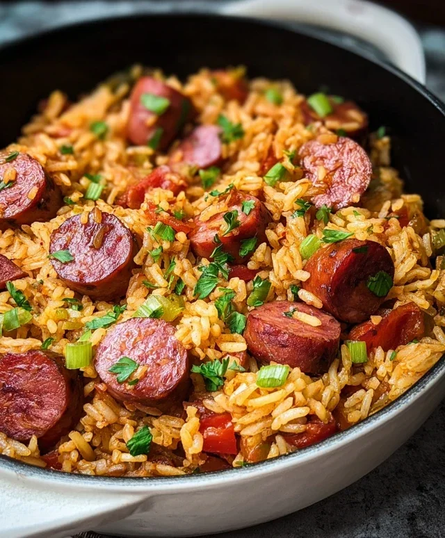 One Pot Smoked Sausage And Rice