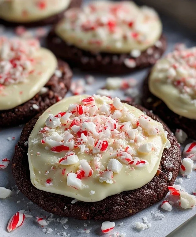 White Chocolate Peppermint Bark Cookies