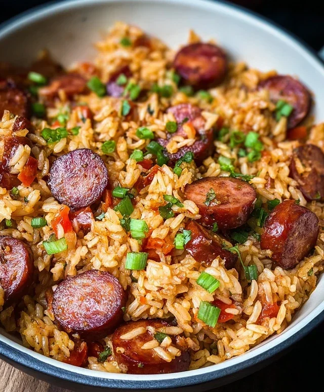 One Pot Smoked Sausage And Rice