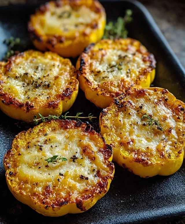 Cheesy Baked Squash Rounds