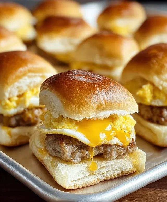 Sausage Egg and Cheese Breakfast Sliders