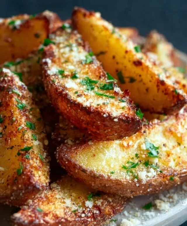 Baked Garlic Parmesan Potato Wedges