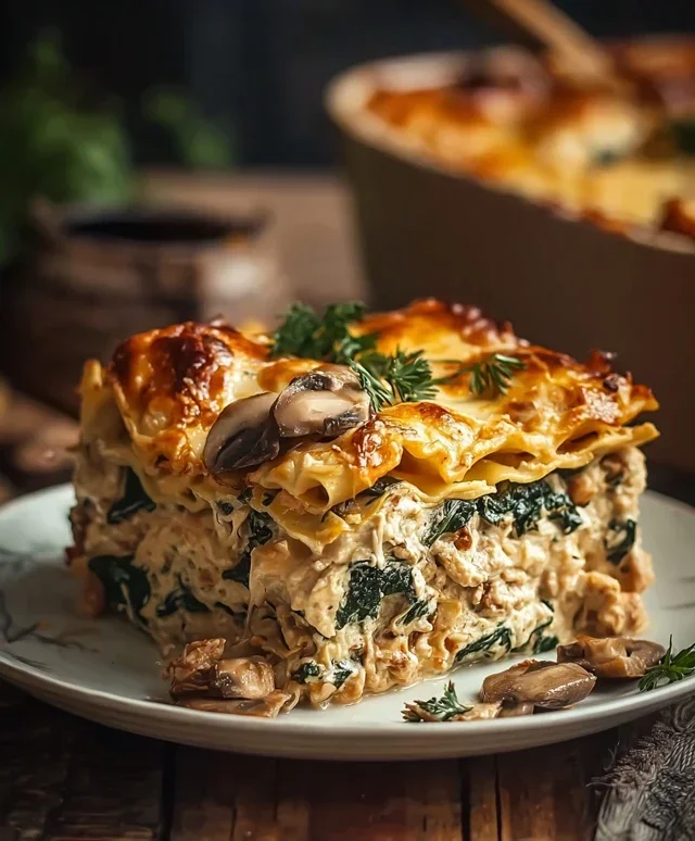 Mushroom And Spinach Lasagna Recipe