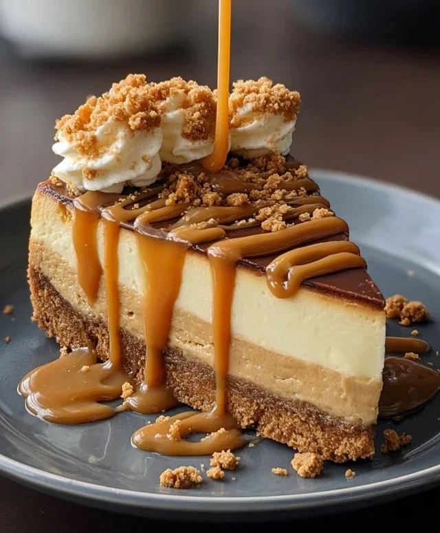 Cookie Butter Caramel Cheesecake