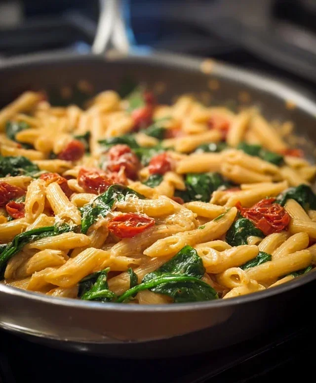 One-Pot Spinach Tomato Pasta