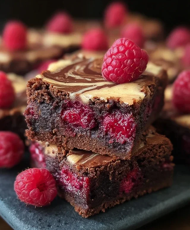 Raspberry Swirl Brownies