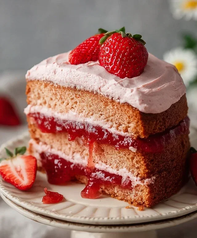 Small-batch Vegan Strawberry Cake