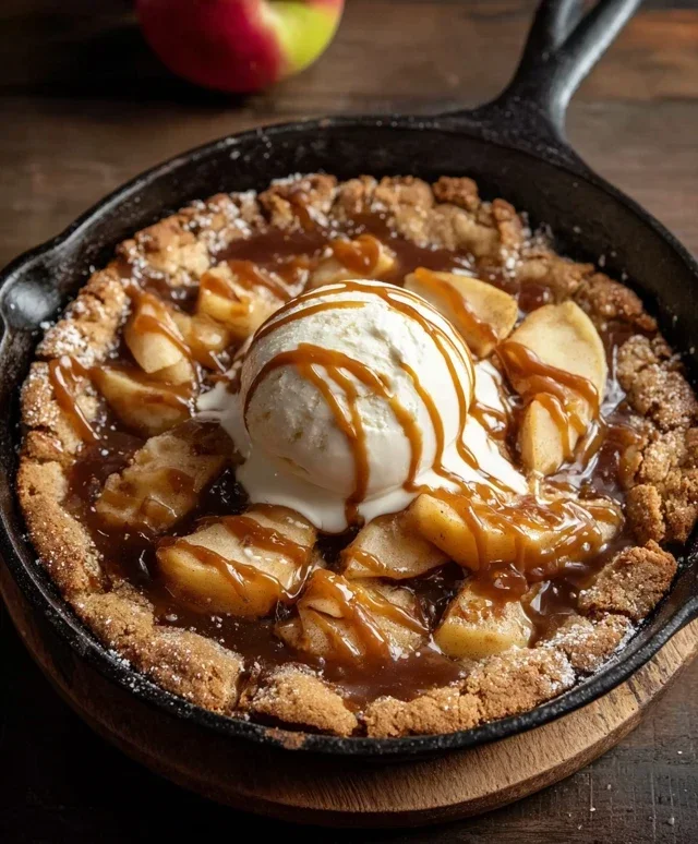 Caramel Apple Cookie Skillet
