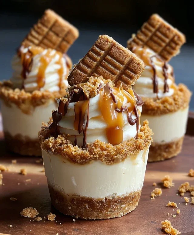 Mini Cookie Butter Cheesecake Cups