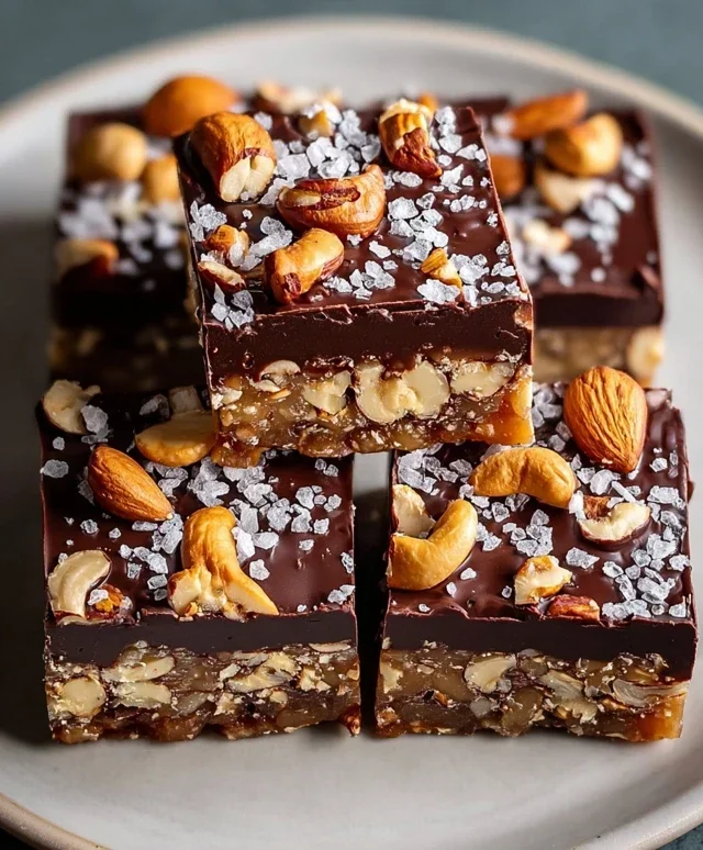 Dark Chocolate and Sea Salt Nut Bars