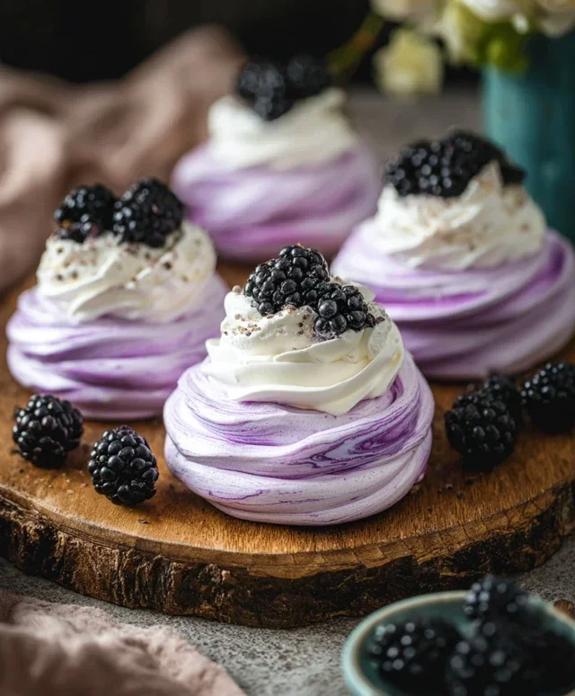 Blackberry Pavlovas