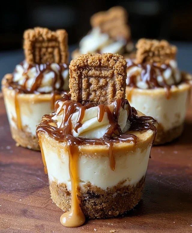 Mini Cookie Butter Cheesecake Cups