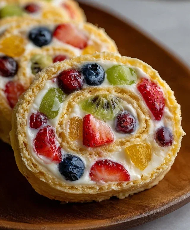 Cheesecake Fruit Salad Roll Ups