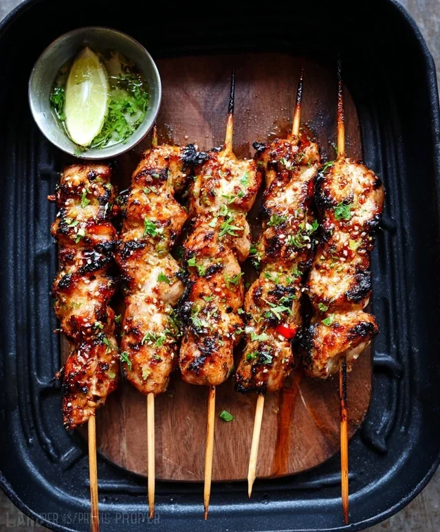 Bang Bang Chicken Skewers